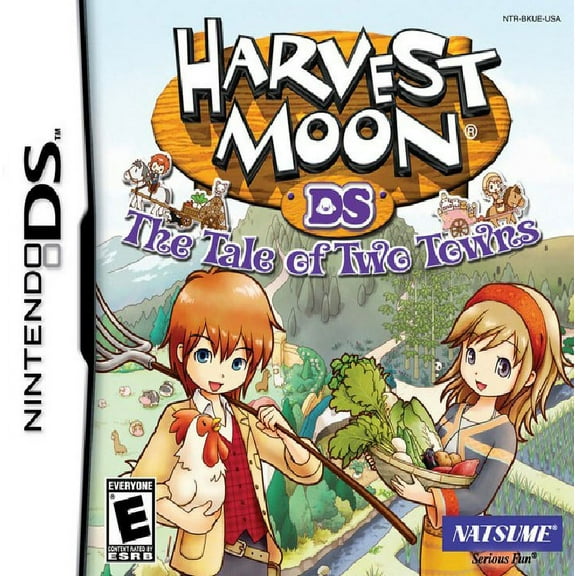 Restored Harvest Moon: The Tale of Two Towns (Nintendo DS, 2011) Farming Game (Refurbished)