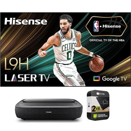 Restored Hisense 120L9H-CINE120A L9H 3000-Lumen UHD 4K UST Laser DLP Smart Home Projector with 120in ALR Screen Bundle with 2 YR CPS Enhanced Protection Pack (Refurbished)