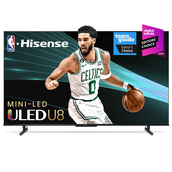 Restored Hisense 55" Class U8 Series Mini-LED ULED 4K UHD Google Smart TV (55U8K, 2023 Model) - QLED, Native 144Hz, 1500-Nit, Dolby Vision IQ, Full Array Local Dimming, Game Mode Pro (Refurbished)