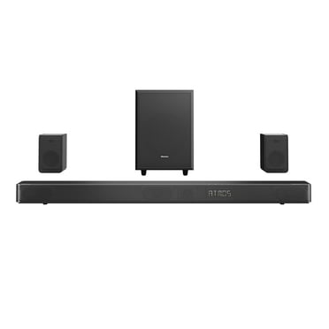 Restored Hisense AX Series 5.1.2 Ch 420W Soundbar with Wireless Subwoofer, Wireless Rear Speakers, and Dolby Atmos (AX5120G, 2023 Model) (Refurbished)