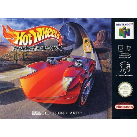 Restored Hot Wheels: Turbo Racing (Nintendo 64, 1999) Video Game (Refurbished)