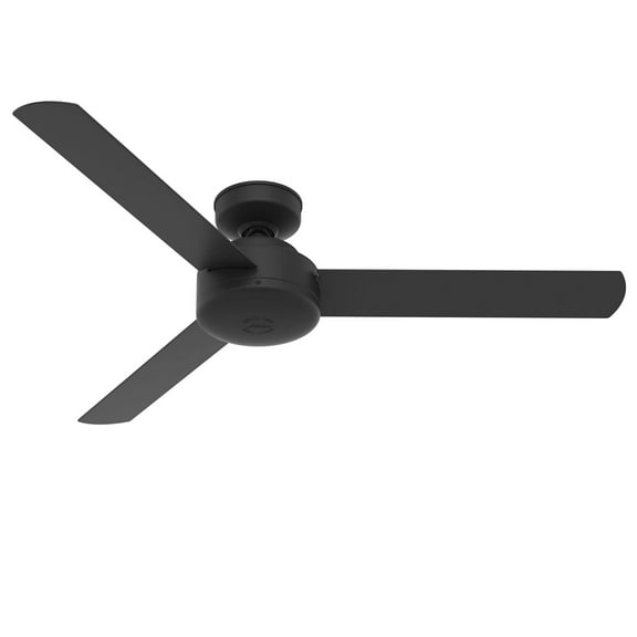 Restored Hunter Fan 52 inch Contemporary Matte Black Finish Indoor Ceiling Fan with 3 Blades (Refurbished)