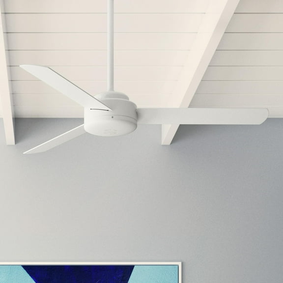 Restored Hunter Fan 52 inch Contemporary Matte White Finish Indoor Ceiling Fan with 3 Blades (Refurbished)