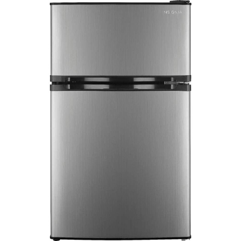 Restored Insignia 3.0 Cu. Ft. Stainless Steel Mini Refrigerator  (Refurbished) 