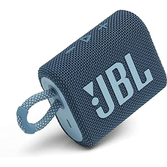 Restored JBL Go 3 Portable Waterproof & Dustproof IP67 Outdoor Wireless Bluetooth Speaker (Blue) (Refurbished)