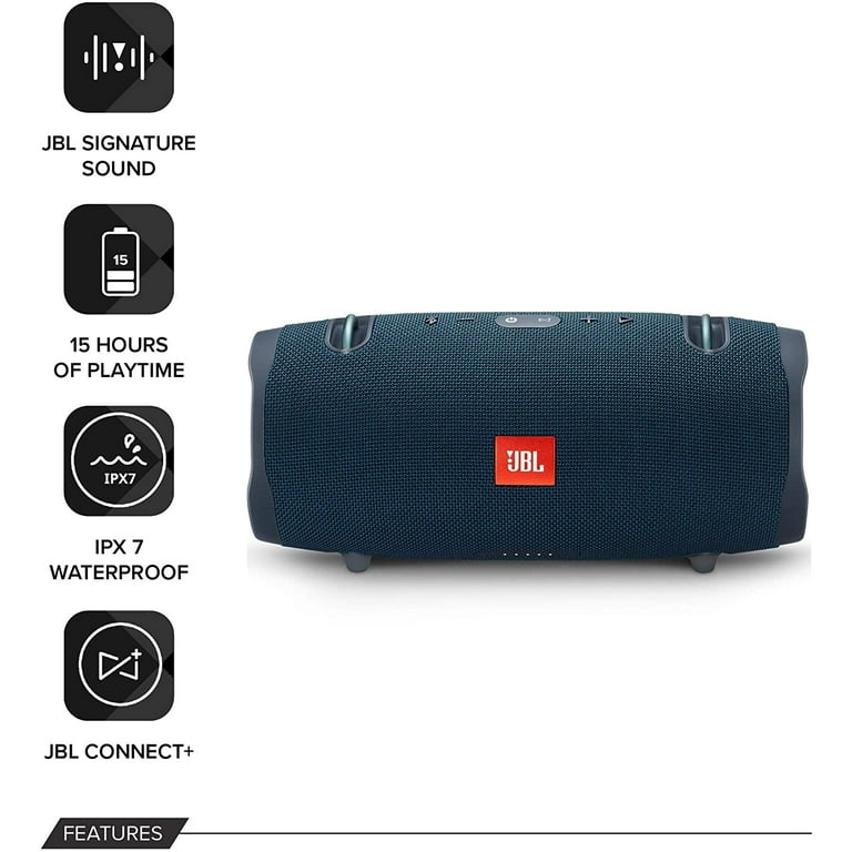 Restored JBL Xtreme 2 Portable Waterproof Wireless Bluetooth Speaker Blue  (Refurbished)