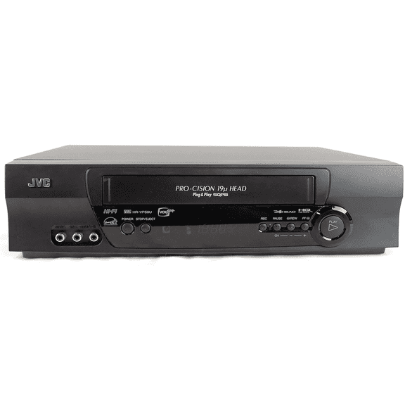 Restored JVC HR-VP59U HiFi VCR w/ Original Remote, Manual, A/V Cables, & HDMI Converter (Refurbished)