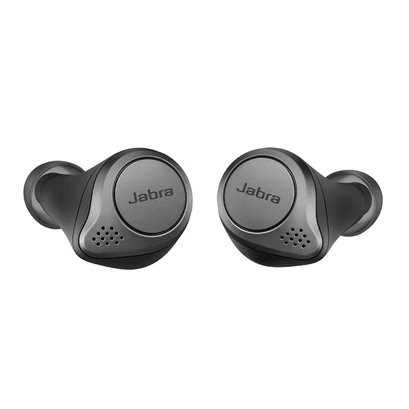Restored Jabra Elite 75t Earbuds True Wireless Headphones with Charging Case, Black, 100-99090000-02 (Refurbished)