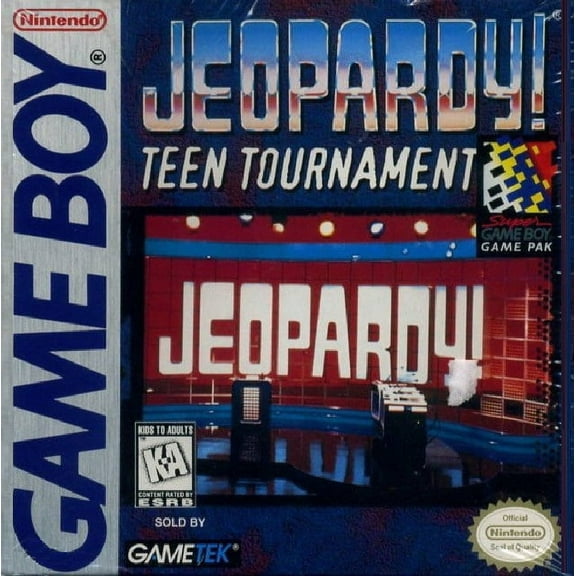 Restored Jeopardy! Teen Tournament (Nintendo Gameboy Original, 1996) Trivia Game (Refurbished)