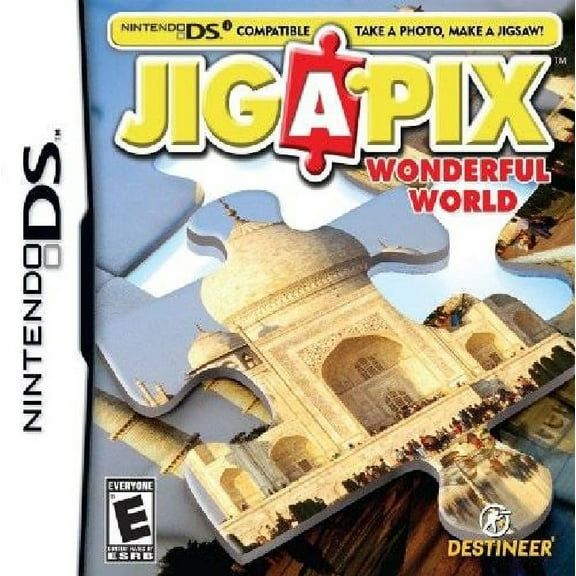 Restored Jigapix: Wonderful World (Nintendo DS, 2010) Puzzle Game (Refurbished)