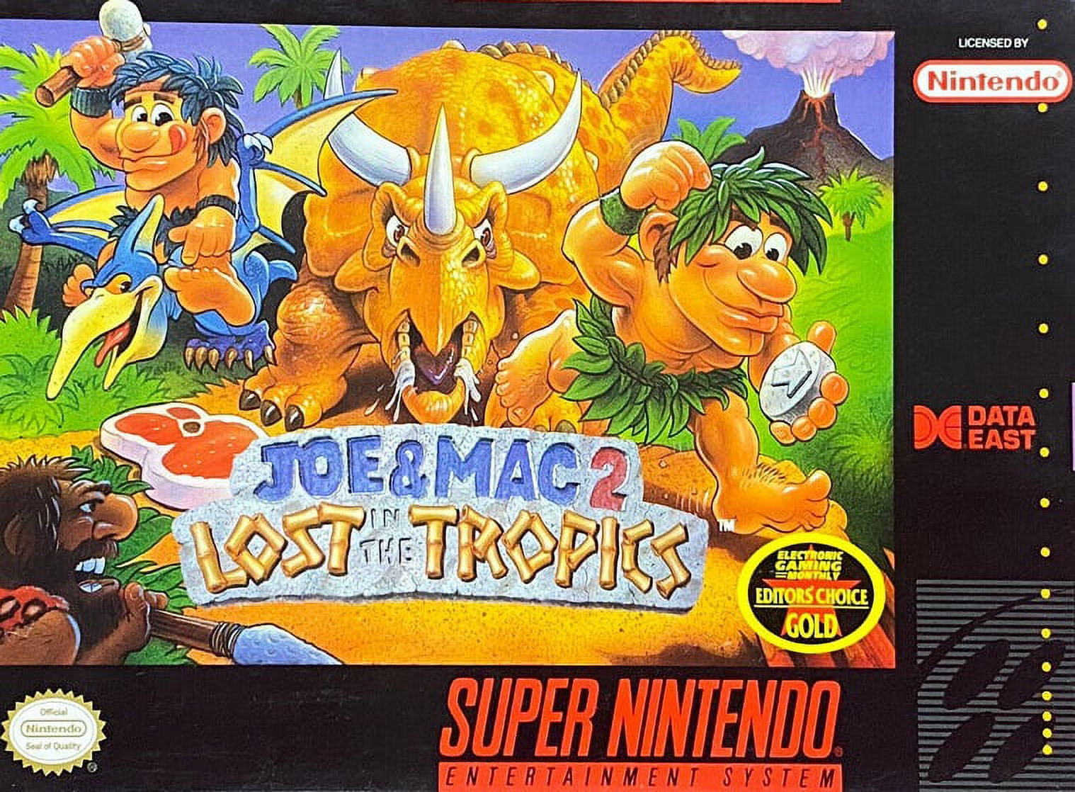 Nintendo　snes joe&mac 北米版　スーパーファミコン Restored Joe & Mac 2: Lost in the Tropics (Super Nintendo