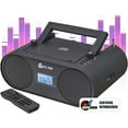 thumbnail image 1 of Restored KLIM Boombox B4 CD Player Portable Audio System + AM/FM Radio, MP3, Bluetooth, AUX, USB Wired & Wireless Mode, Rechargeable Battery, Remote (Refurbished), 1 of 6