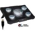 thumbnail image 1 of Restored KLIM Cyclone Laptop Cooling Pad - 5 Fans Cooler - No More Overheating - Increase Your PC Performance - Ventilated Support for Laptop - Gaming Stand to Reduce Heating (White) (Refurbished), 1 of 6
