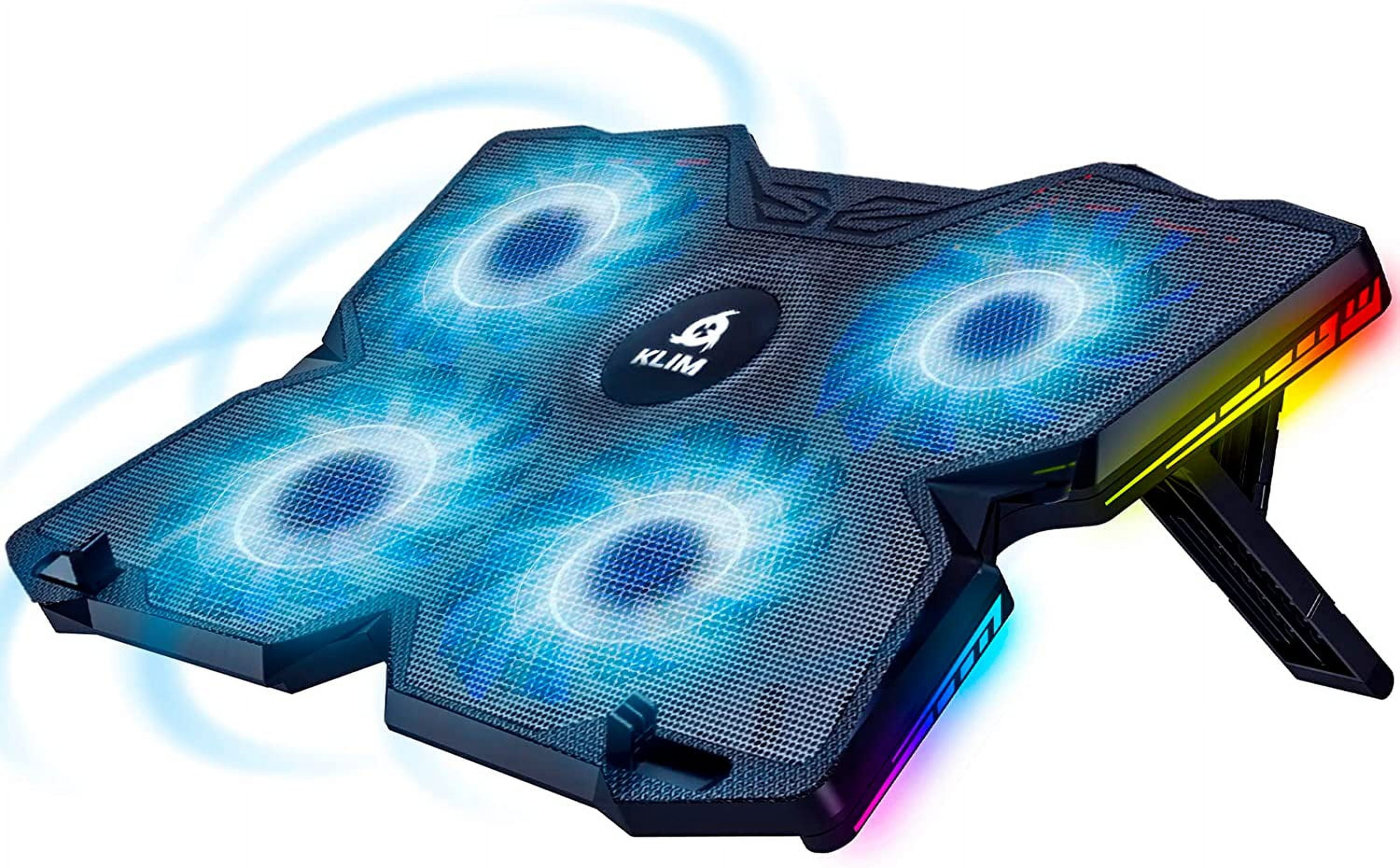 Restored KLIM Wind RGB Laptop Cooling Pad Powerful Rapid Action