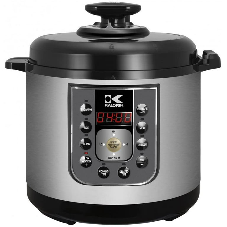 Perfect Sear 6.25 Qt. Black Stainless Steel Electric Pressure Cooker Perfect Sear 6.25 Qt. Black Stainless Steel Electric Pressure Cooker