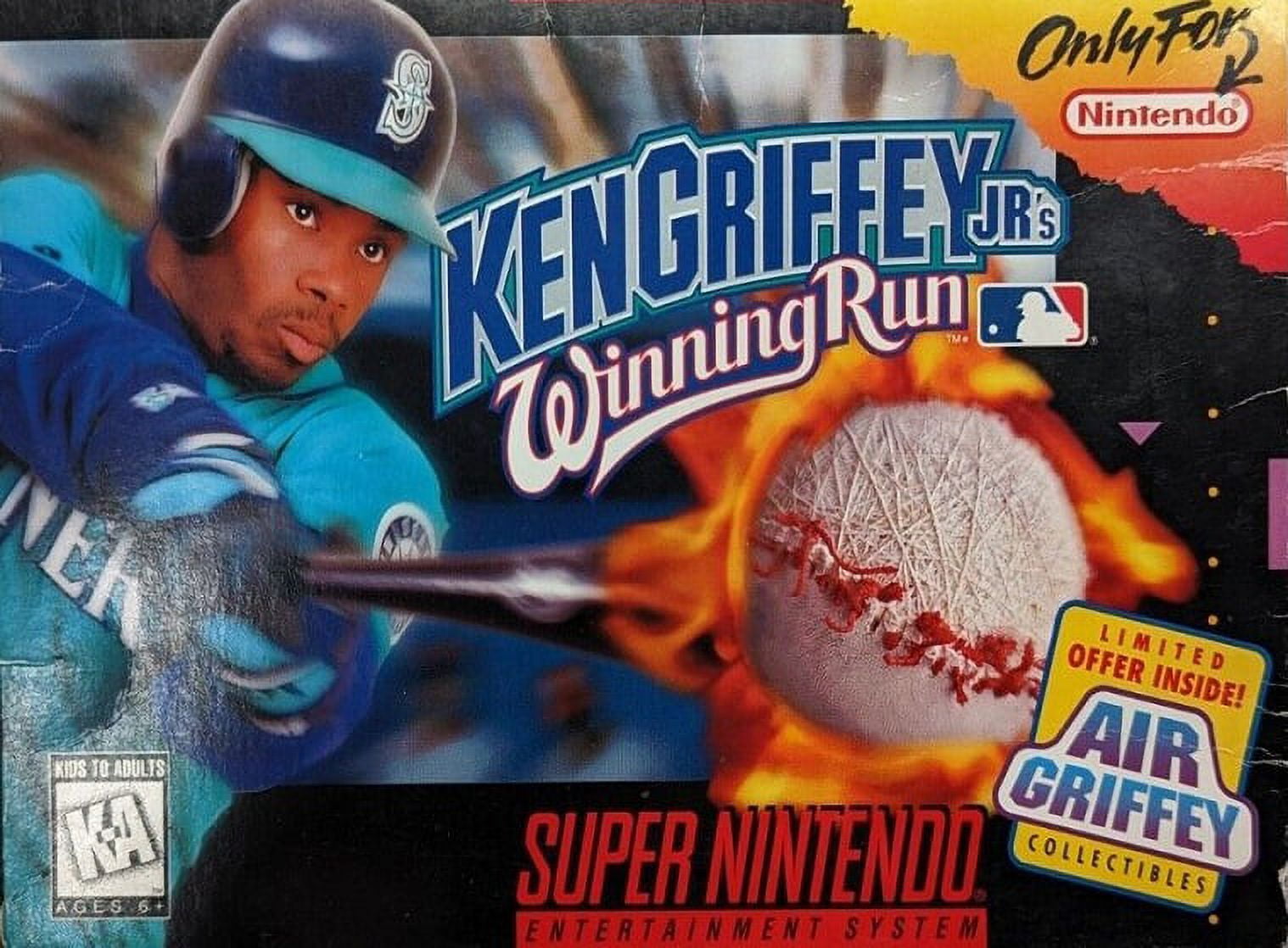 Restored Ken Griffey Jr.'s Winning Run (Super Nintendo, 1996) SNES