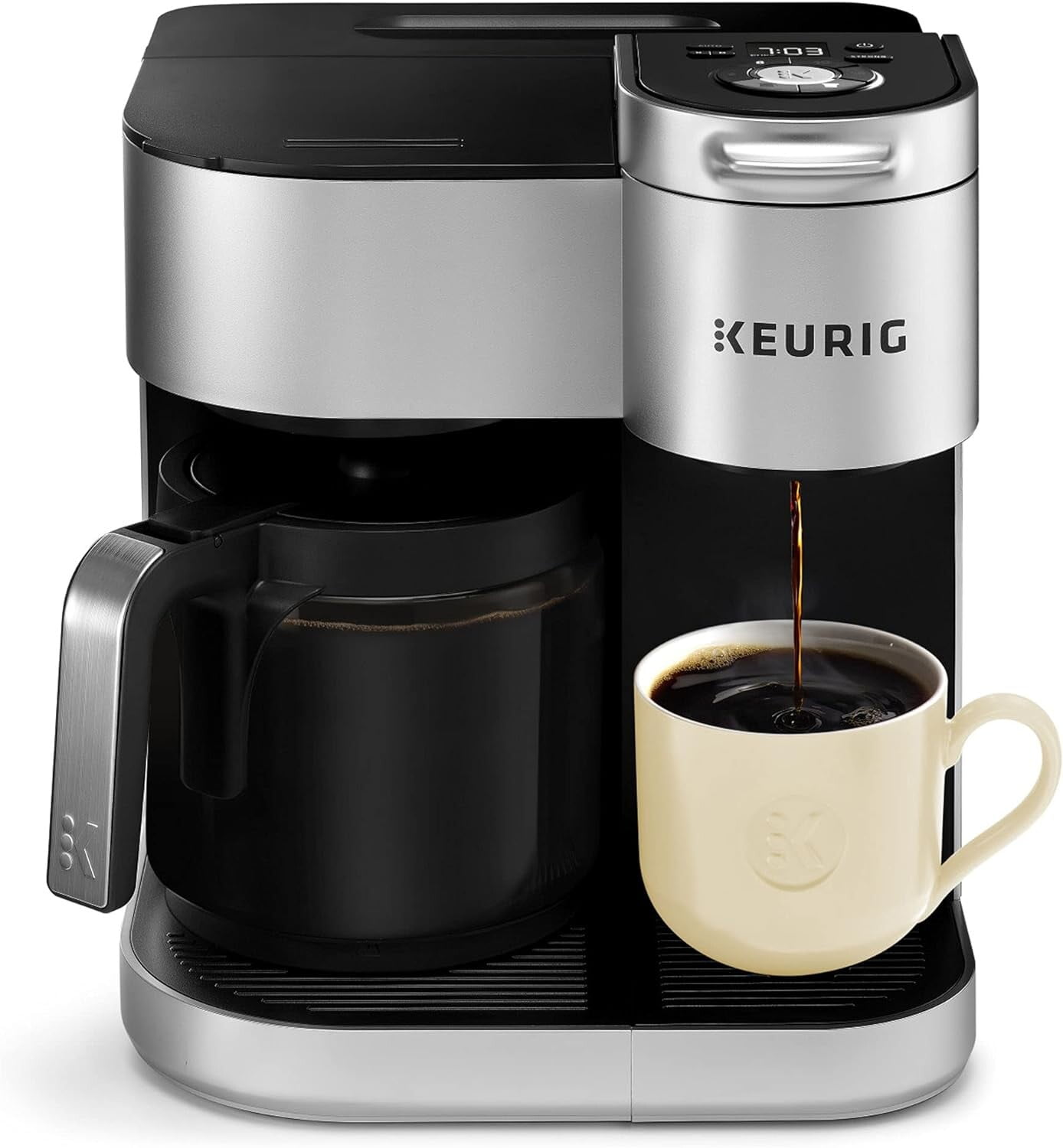 Restored Keurig® KDuo Special Edition Single Serve KCup Pod & Carafe Coffee Maker, Silver