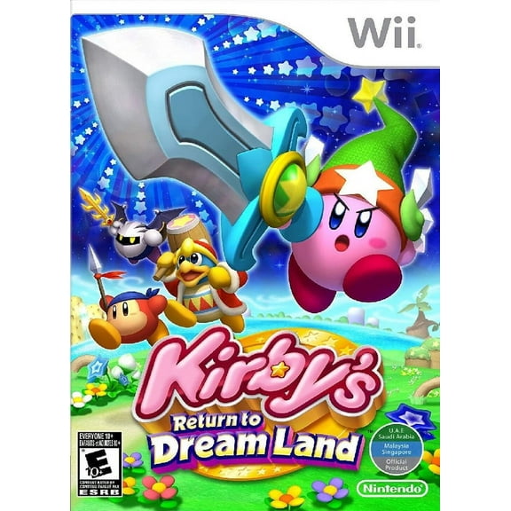 Restored Kirby's Return to Dream Land (Nintendo Wii, 2011) Adventure Game (Refurbished)