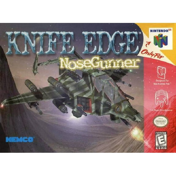 Restored Knife Edge: Nose Gunner (Nintendo 64, 1998) Rail Shooter Game (Refurbished)