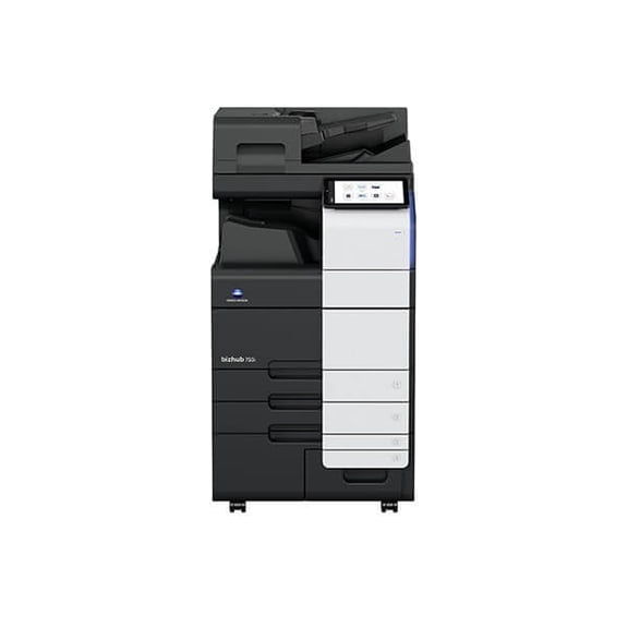 Restored Konica Minolta BizHub 750i Mono Laser Multifunction Printer, 75 ppm, Black Only