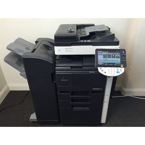 Restored Konica Minolta Bizhub 363 Copier Printer Scanner Network USB & Staple Finisher