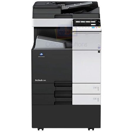Restored Konica Minolta Bizhub 368 Monochrome / Colour Multifunction Copier – 36 ppm, Copy, Print, Scan, Auto Duplex, 1,150 Sheets Standard Capacity