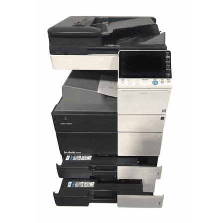 Restored Konica Minolta Bizhub 454e A3 Monochrome / Colour Multifunction Copier – 45 ppm, Copy, Print, Scan, Auto Duplex, Network, 250 GB HDD