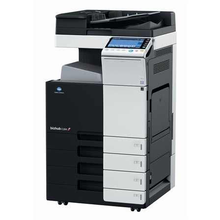 Restored Konica Minolta Bizhub C284 A3 Color Laser Multi-Function Copier – Print, Copy, Scan, Fax, 28 ppm, 12" x 18" Max Paper Size, 2 GB Memory