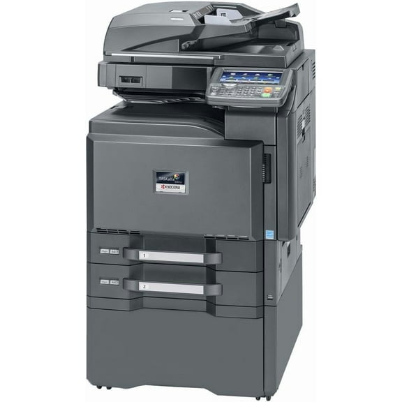 Restored Kyocera TASKalfa 3051ci A3/A4 Color Laser Multifunction Printer – 30 ppm, Print, Copy, Scan, Auto Duplex, Network Ready, 2 Trays + Stand