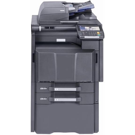 Restored Kyocera TaskAlfa 5500i A3/A4 Monochrome Laser Multifunction Printer – 55 ppm, Print/Copy/Scan, Auto Duplex, Network-Ready, Dual Trays with Stand