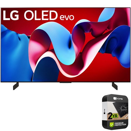 Restored LG OLED42C4PUA 42 Inch Class OLED evo C4 Series Smart TV 4K Processor (2024) Bundle with 2 Year Enhanced Protection Pack (Refurbished)