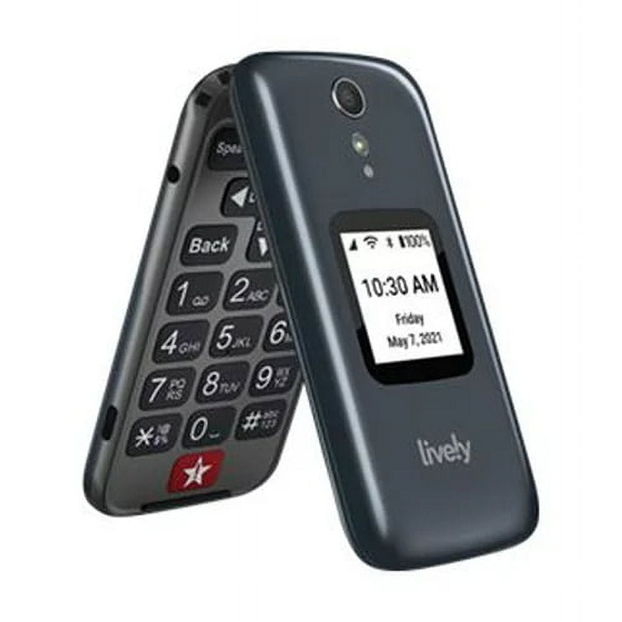 Restored LIVELY Jitterbug Flip2 Cell Phone for Seniors Graphite