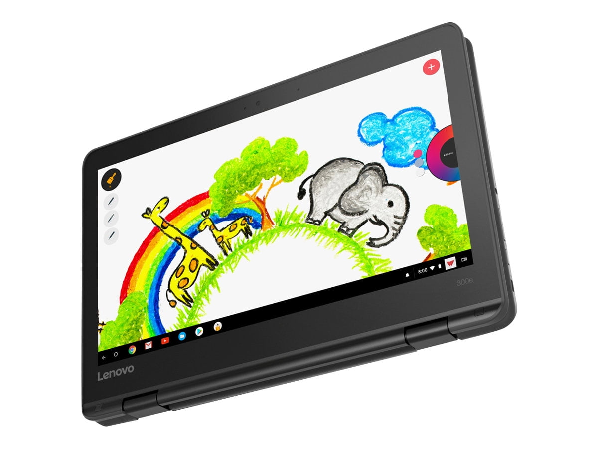 Restored Laptop Lenovo 300E 1st. Gen 11.6" Mediatek 8173C QuadCore 4GB RAM 32GB Storage Chrome OS