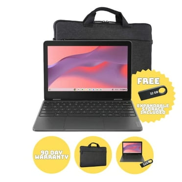 Restored Lenovo Chromebook 2 In 1 32GB SSD 4GB RAM 11.6-inch Touch Screen ChromeOS 2027 Latest OS Bundle: 32GB USB Drive, Professional Carrying Case (Refurbished)