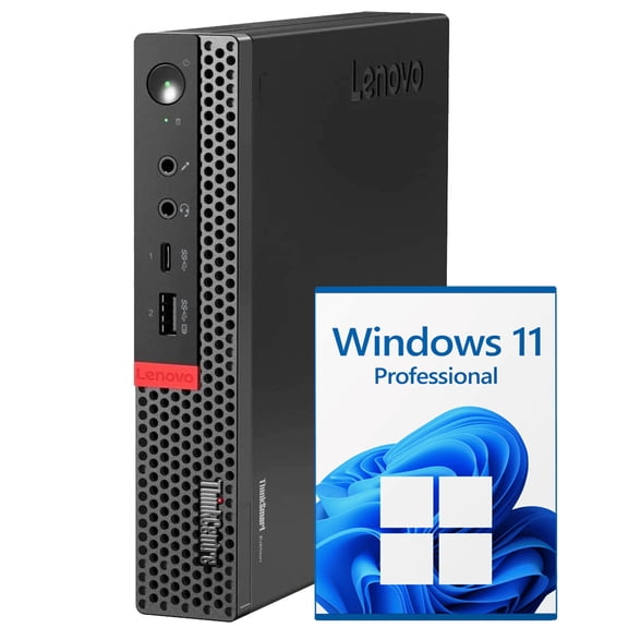 Restored Lenovo Computer ThinkCentre M920q Tiny Windows 11 Pro Business Desktop Mini PC - Black (Intel Hexa-Core i7 Processor / 1TB NVMe M.2 SSD/ 32GB DDR4 RAM/ WIFI) - (Refurbished)