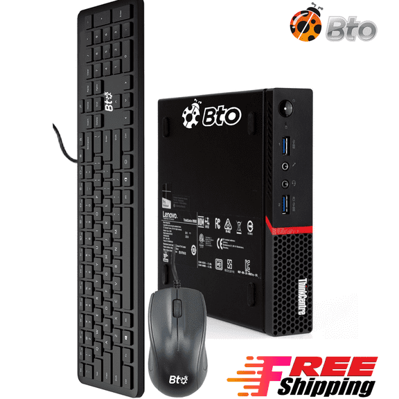 Restored Lenovo M600 Tiny Desktop Mini Computer PC Intel Pentium Processor upto 2.64GHz 4GB RAM 128GB SSD Wifi Adapter Bto KB & Mouse Windows 10 (Refurbished)