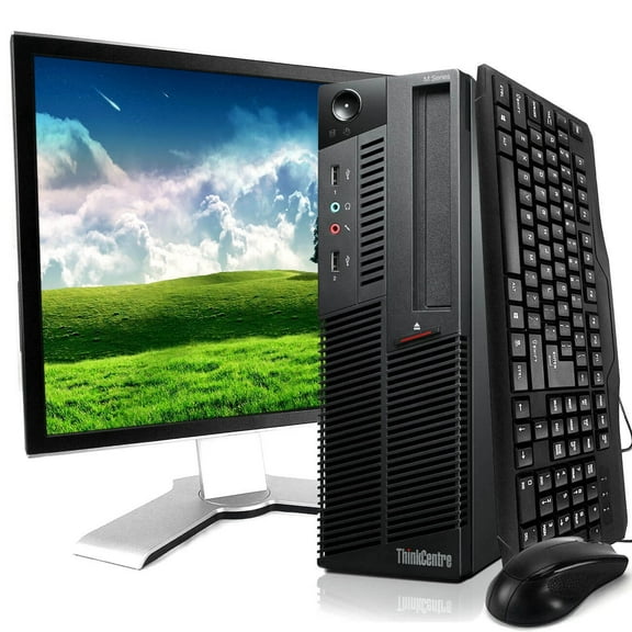 Restored Lenovo M90 ThinkCentre Desktop Tower Computer Bundle with 22" Monitor, Intel Core i5, 8GB RAM, 500GB HD, DVD-ROM, Windows 10 Home, Black (Refurbished)