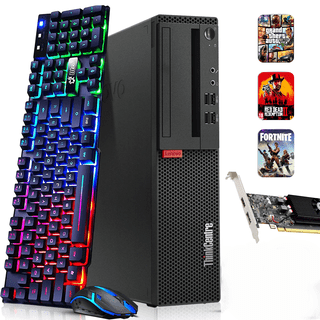 Lenovo ThinkCentre M910 Gaming Desktop, Intel i5-7500, 16GB RAM, 256GB SSD, 1TB HDD, GTX 1050 Ti, Win 11 Pro