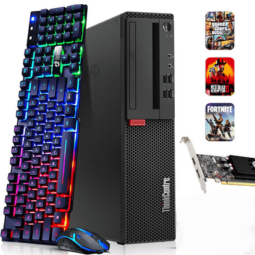 Restored Lenovo M910 Gaming Desktop Computer PC, Intel Quad Core i5-7500 upto 3.80GHz, 32GB DDR4 Ram, 1TB SSD, Wi-Fi, NVIDIA GTX 1050Ti, BTO RGB Keyboard & Mouse, Windows 11 Pro (Refurbished)