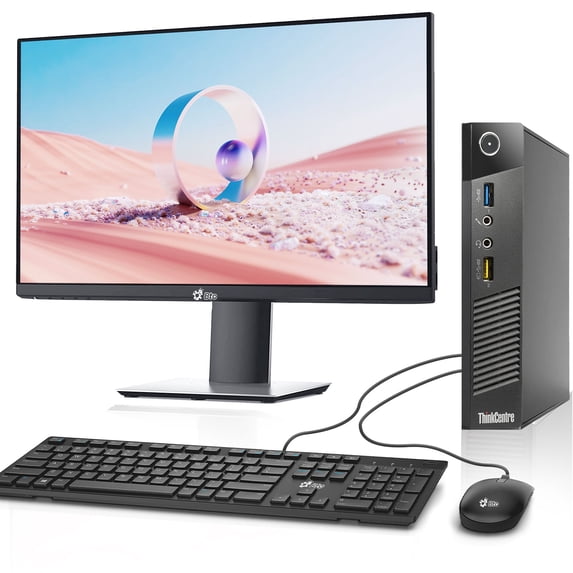 Restored Lenovo M93 Tiny Desktop PC, Intel Core i5-4570T 16GB RAM, 1TB SSD, 24" LED Monitor Screen, BTO Wi-Fi, Windows 10 Professional (Refurbished)