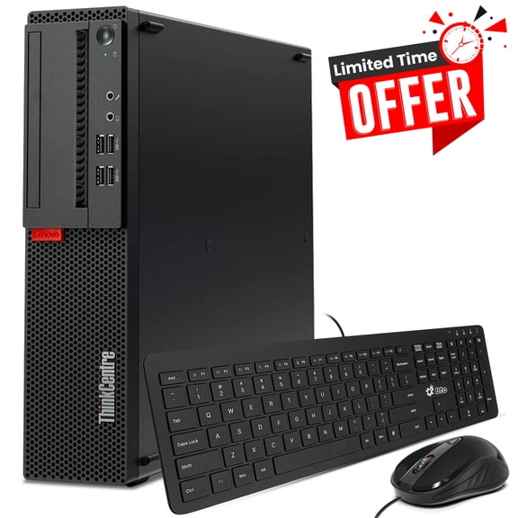 Restored Lenovo SFF Desktop Computer PC Intel core i5-6500, 8GB DDR4 Ram 1TB Hard Disk Drive, Built-in Wi-Fi, BTO Keyboard and Mouse, Windows 11 Professional (Refurbished)
