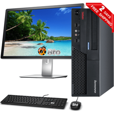 Restored Lenovo Small Form Computer Desktop PC, Intel Core 2 Duo Processor, 8GB Ram, 250GB Hard Drive, 22 inch LCD, Bto Keyboard and Mouse, Wi-Fi, Windows 10 (Refurbished)