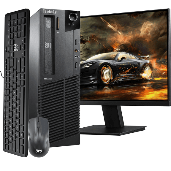 Restored Lenovo Small Form Computer, Intel Core i53470, 16GB RAM Windows 10 Black (Refurbished)