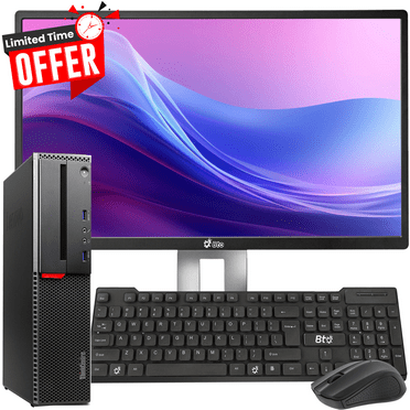 Restored Lenovo ThiinkCentre M710 Desktop SFF PC Intel Pentium G4400 3.30GHz, 16GB DDR4 Ram, 1TB HDD, Built-in Wi-Fi, 22" LED Monitor Screen, BTO Keyboard & Mouse, Windows 11 Pro (Refurbished)