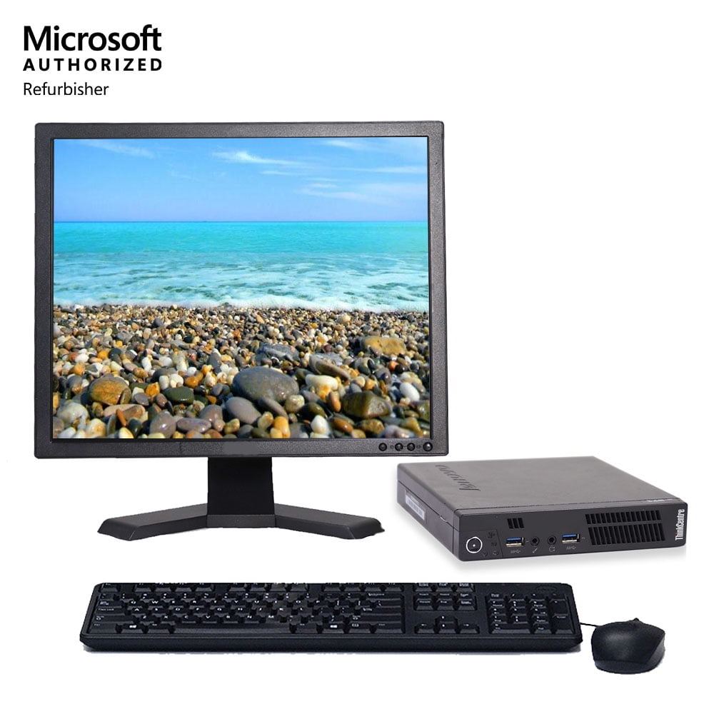 Restored Lenovo Think Centre Tiny Desktop PC M72e Windows 10 Home