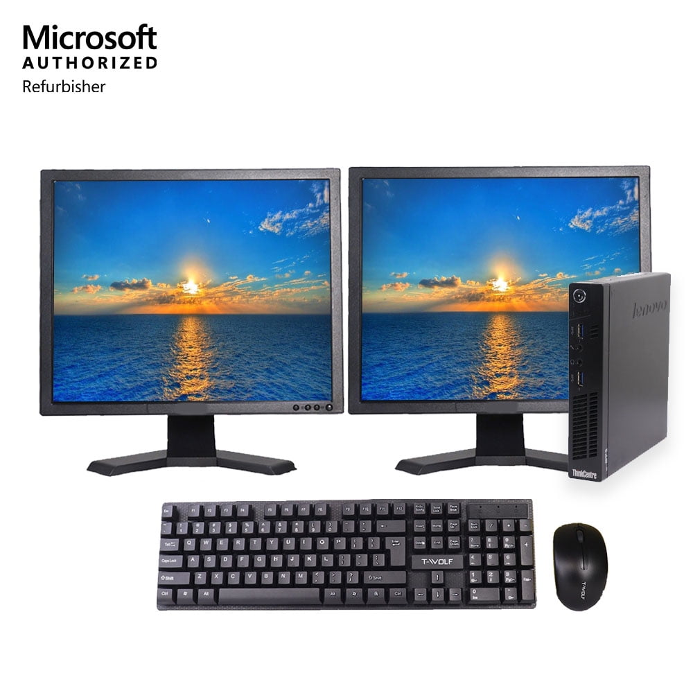 Restored Lenovo Think Centre Tiny Desktop PC M72e Windows 10 ...
