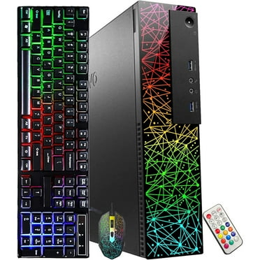 Restored Lenovo ThinkCentre Desktop RGB Gaming Computer, Core i7 Upto 4.0GHz, GeForce GT 1030 2GB GDDR5, 32GB RAM, 1TB SSD, 4K 2-Monitor Support, Bluetooth - Windows 10 Pro (Refurbished)
