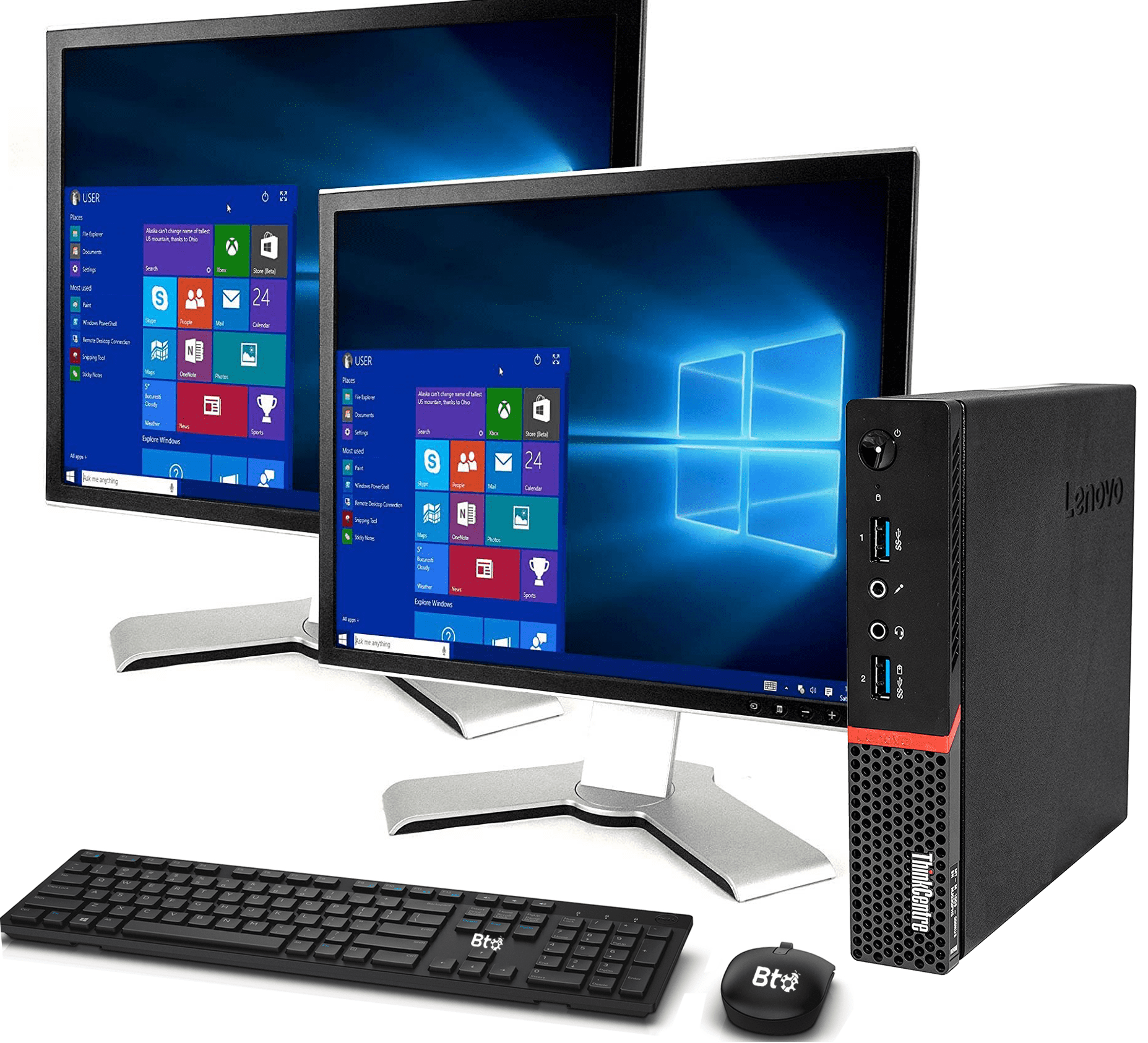 Restored Lenovo ThinkCentre M700 Tiny PC, Intel Quad Core i5 6400T