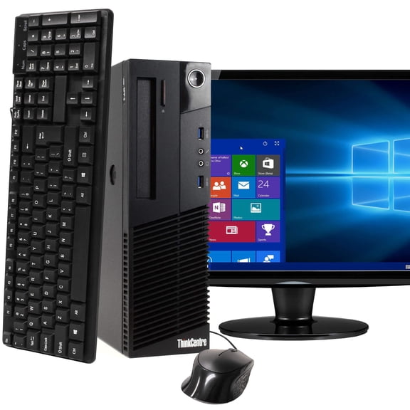 Restored Lenovo ThinkCentre M710s Desktop Computer PC, 3.70 GHz Intel Core i3-6100 6th Gen, 8GB RAM, 500GB HDD, 22" LCD Monitor, Windows 10 Pro (Refurbished)