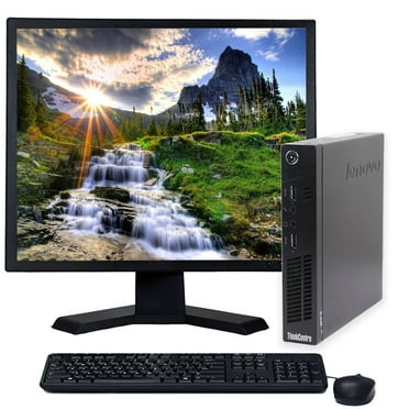 Restored Lenovo ThinkCentre M73 Micro Desktop Computer Intel Core i5 2.9GHz 8GB RAM 1TB HDD Keyboard and Mouse Wi-Fi 19" LCD Monitor Windows 10 PC (Refurbished)